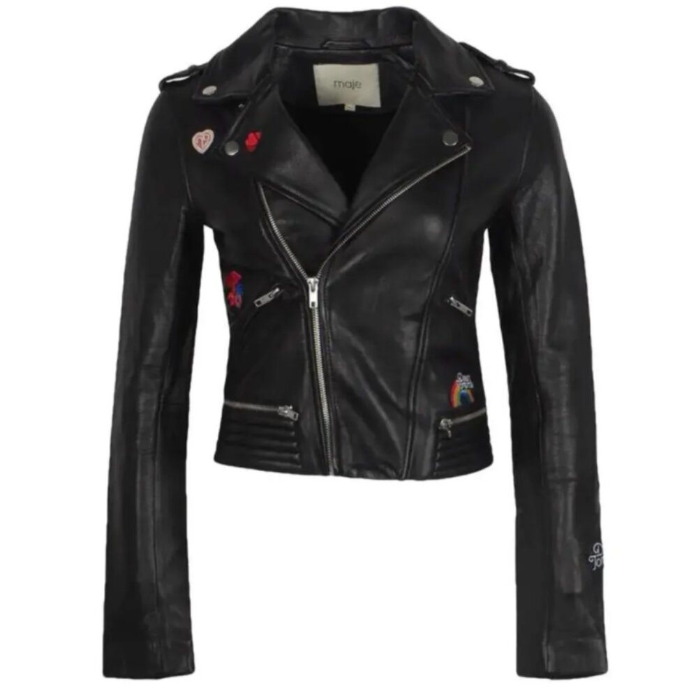 EUC Maje Dream Tomorrow Leather Moto Jacket